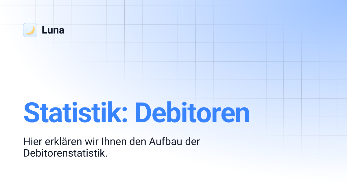 Statistik: Debitoren | Luna